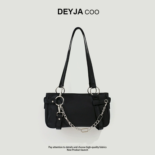 Черная ретро сумка для путешествий, сумка подмышку, сумка на одно плечо