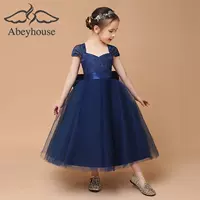 Công chúa váy cô gái sinh nhật trang phục piano nhỏ chủ pettiskirt trẻ em catwalk mô hình váy cưới buổi tối - Váy trẻ em váy biểu diễn cho trẻ em