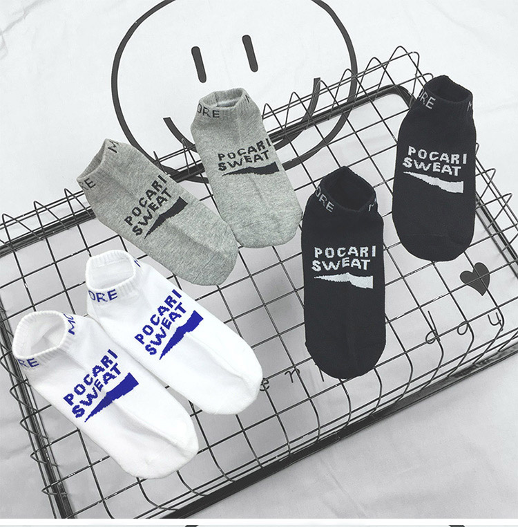 3 chữ cái đôi nam nữ vớ cotton Hàn Quốc ulzzang Harajuku Các cặp vợ chồng châu Âu và Mỹ Nhật Bản để giúp vớ thủy triều Anh - Vớ hàng tuần tất lót bông 