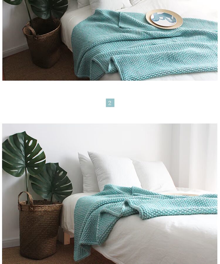 phong cách tối giản máy lạnh sofa đan len thảm giải trí chăn mền mới mùa xuân Bắc Âu dệt chăn len miễn phí vận chuyển - Ném / Chăn chăn lông siêu nhẹ