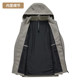 Thickened velvet men's jacket 2024 spring new casual hooded jacket top coat spring and autumn clothes