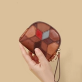 Картхолдер, кошелек, маленькая кожаная небольшая короткая изысканная ключница, из натуральной кожи