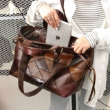 Вместительная и большая сумка через плечо, сумка на одно плечо, портативная сумка для путешествий, из натуральной кожи