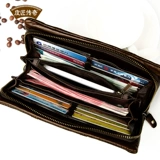 Бумажник, вместительная и большая маленькая сумка клатч, модная сумка с петлей на руку, из натуральной кожи, бизнес-версия