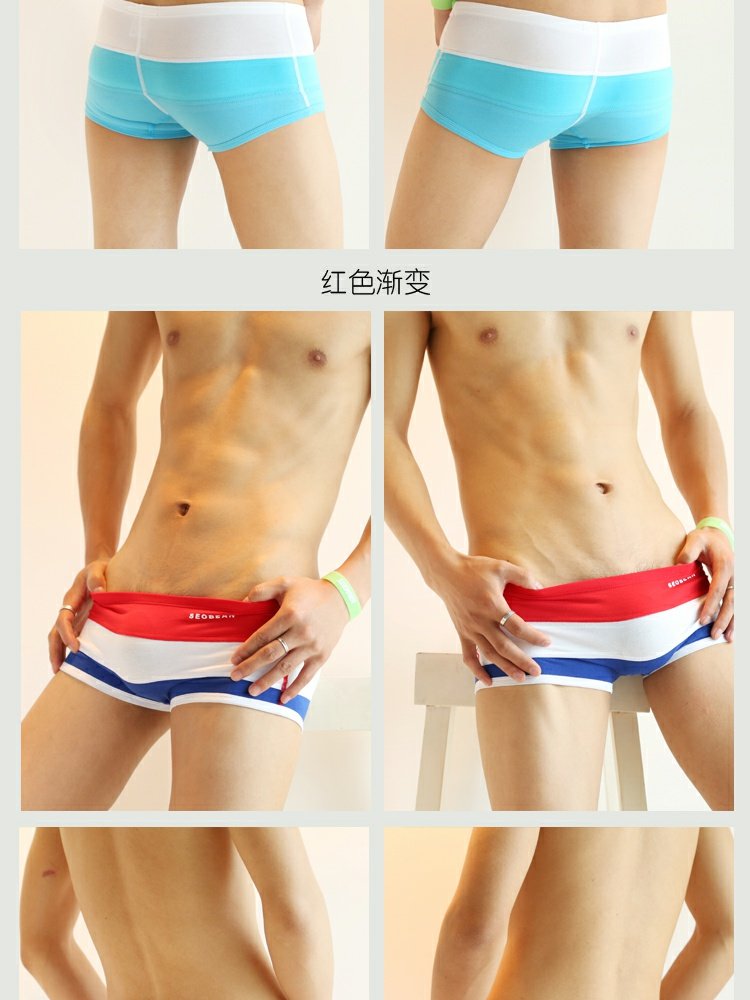 Xuanyue gợi cảm quần eo thấp thanh niên nam cotton mùa hè quần boxer nam quần short quần lót dây nam