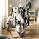 Nordic half velvet throw blanket, ຜ້າຫົ່ມເຄື່ອງປັບອາກາດຫ້ອງການ, ຜ້າຫົ່ມ sofa ສີດໍາແລະສີຂາວຟຸ່ມເຟືອຍ, ຜ້າຫົ່ມບາດເຈັບແລະອົບອຸ່ນ, ຜ້າຂົນຫນູ furnishing ອ່ອນ.