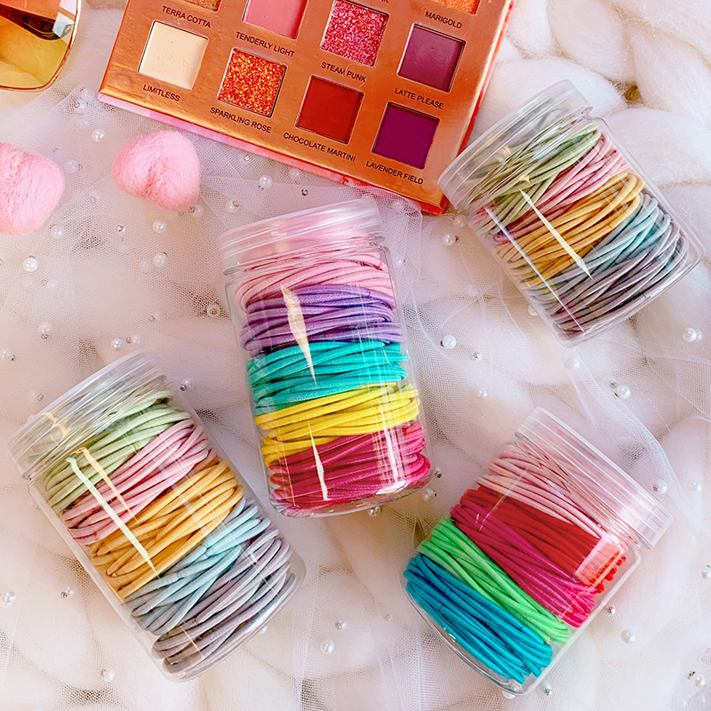 100 Gen Mori female rainbow color hair rope Korean rubber band adult hair circle female cute ins style simple hair ornaments