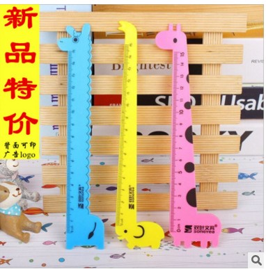 Giraffe Ruler Cartoon Animals 15cm Ruler Students Prize Korea Creative stationery Custom Inlogo