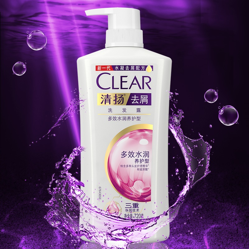 Clear and Dandruff Shampoo 720g 720g 500g 205g Multieffect Water Resources Moisturizing Show Hair