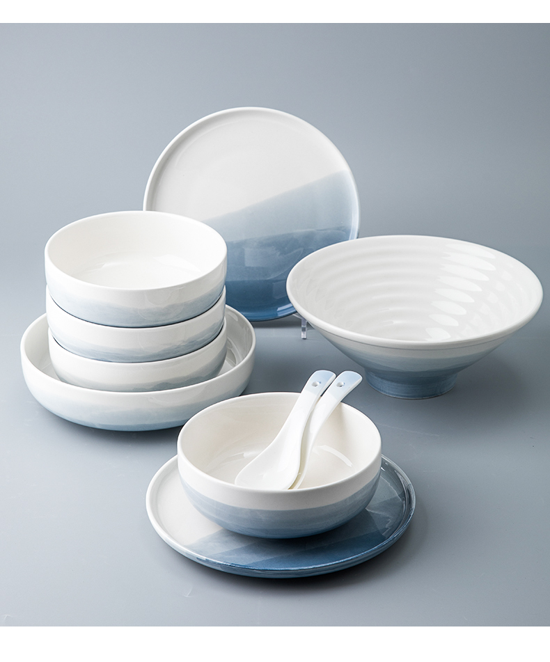 Porcelain leisurely continental one food bowl chopsticks tableware use under a delicate dishes tableware suit dish food