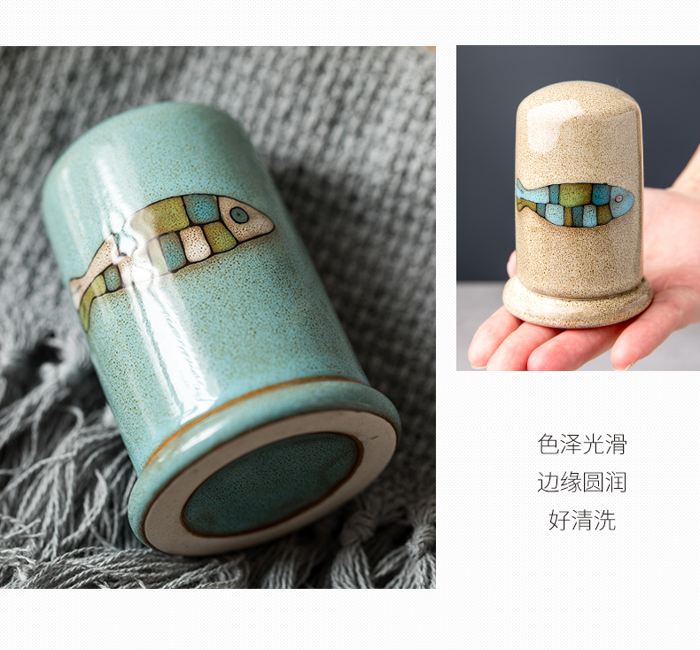 Porcelain creative toothpicks can leisurely domestic cartoon toothpick box contracted fashion toothpick bucket of ceramic European - style toothpicks extinguishers