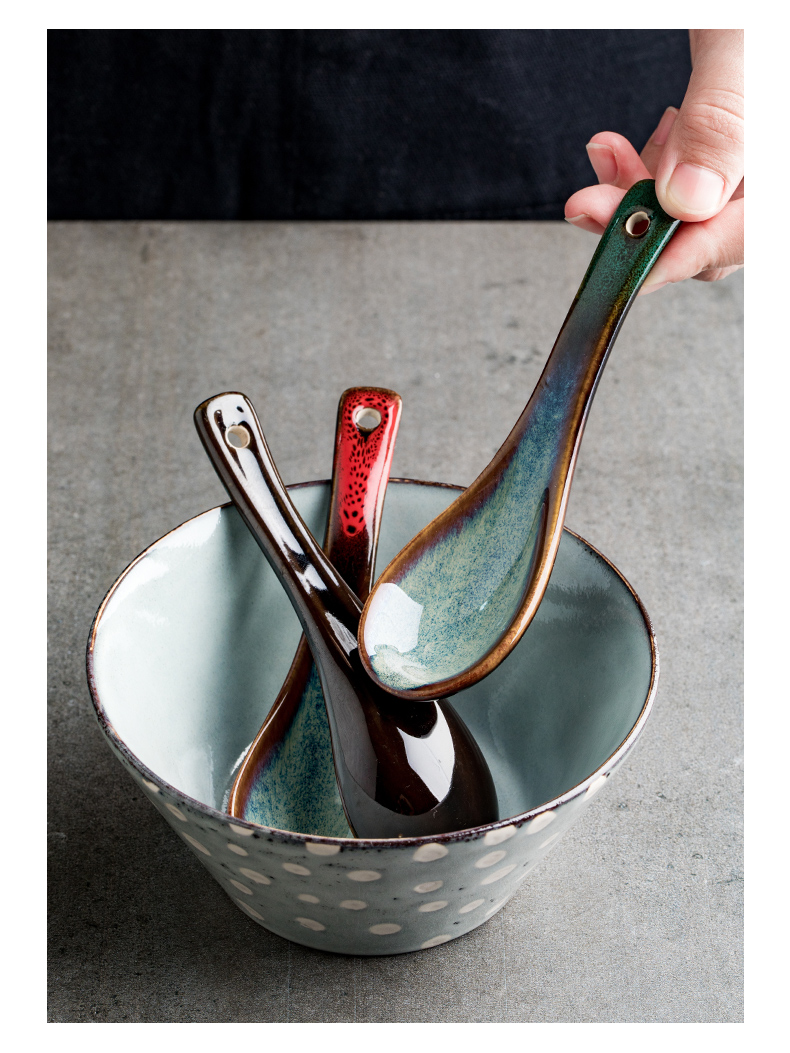 Youcci creative porcelain ceramic spoon household hotel leisurely dinner spoon, small spoon, spoon, chopsticks chopsticks shelf