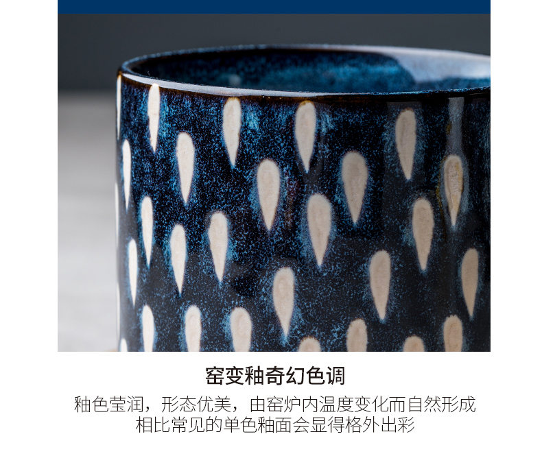 Meteor small light new fashion key-2 luxury glass office keller blue move ceramic cup coffee cup