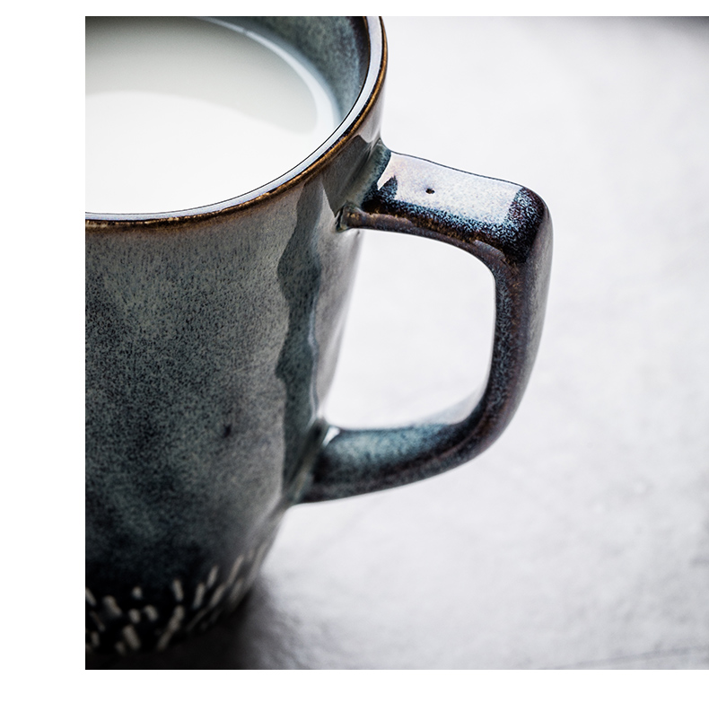 Large capacity high CPU contracted Europe type restoring ancient ways ceramic cup stars hand - made coffee cup boreal Europe style keller