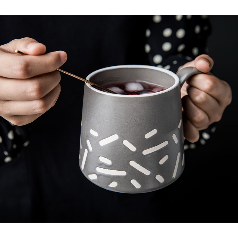 Creative household contracted ceramic cup keller picking cups of coffee cup cup oatmeal for breakfast milk cup