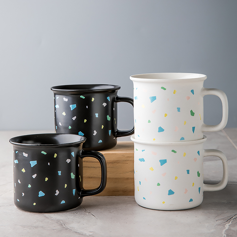 Household glass set four family sitting room ceramic keller cup water suit European cup suit