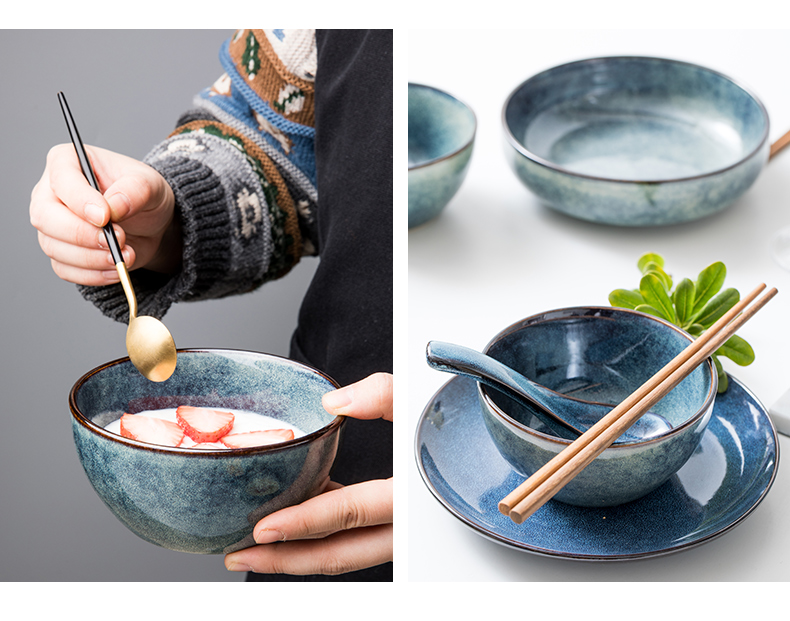 Dishes suit creative household chopsticks plate combination contracted Europe type ceramic bowl suite ins plate