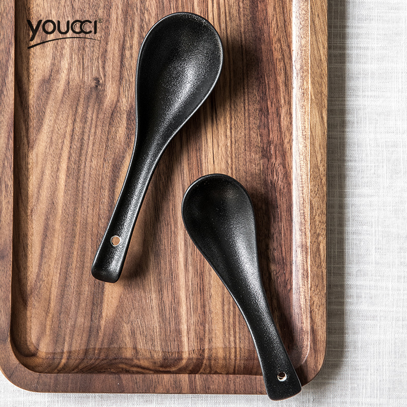 Youcci creative porcelain ceramic spoon leisurely household hotel thickening spoon run small spoon restaurant hotel for dinner