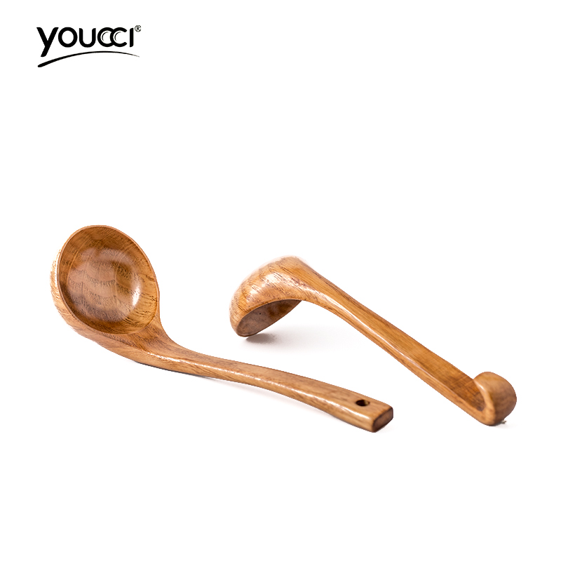 Youcci porcelain leisurely, Korean large wooden creative long handle porridge spoon home porridge spoon, wooden spoon