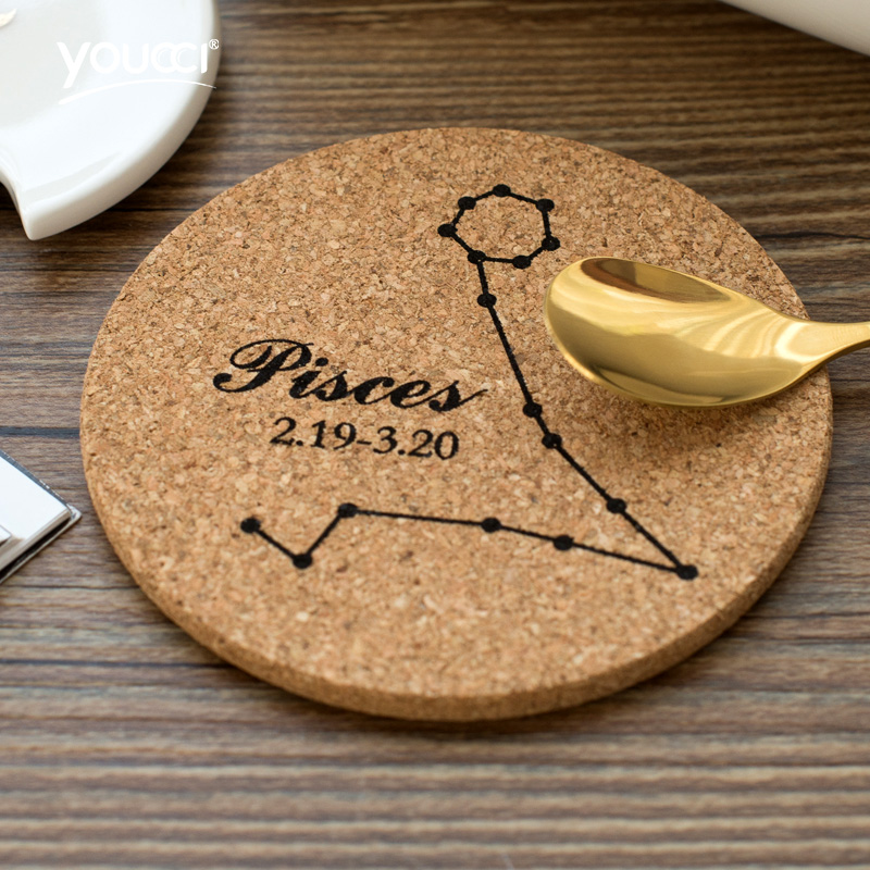 Youcci porcelain creative lawsuits leisurely zodiac picking cups of form a complete set of move mark cup cup mat ceramic cup mat