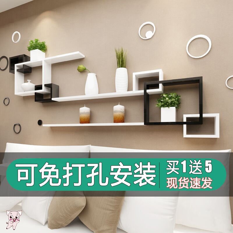 TV cabinet Wall hanging ultra-narrow light luxury simple premium wall living room bedroom background wall cabinet Wall TV