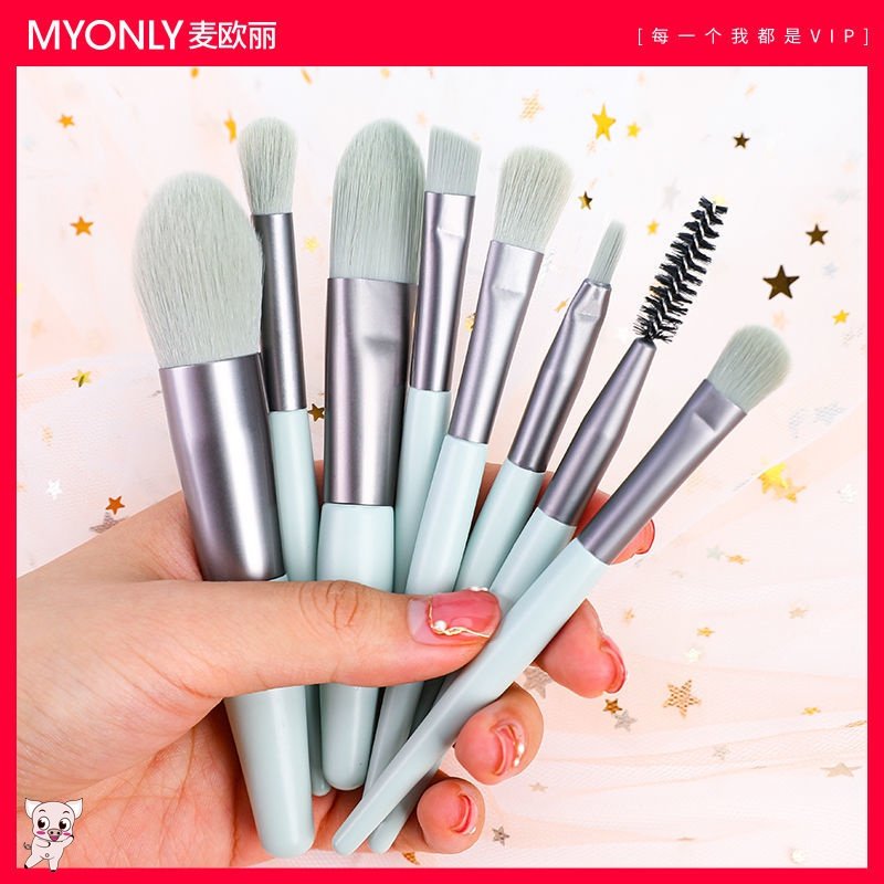 Brush 20 high-gloss brush makeup brush set Ultra-soft hair student affordable eye shadow brush three-pack portable one-piece set