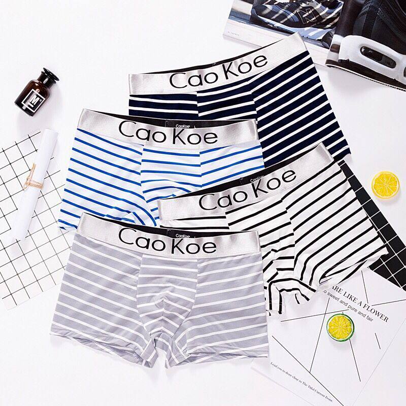 Men's underwear striped control cotton counter men's boxer shorts college students youth shorts head breathable boxer male