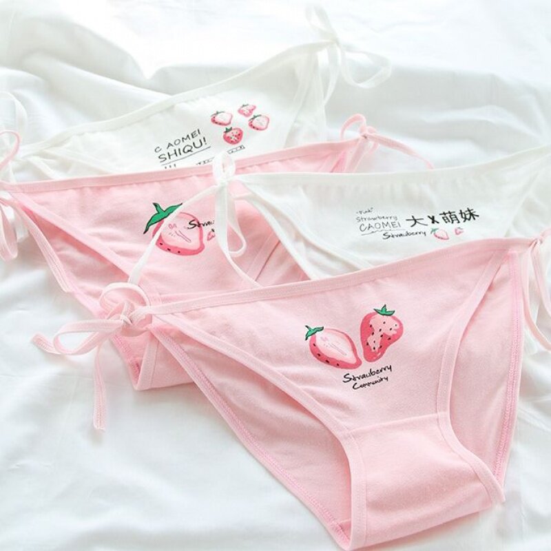 Sweet Beauty Girl Laces Panties Briefs Female straps Secondary Yuan Girls Pink Pink Day Series Chubby early sound Cartoon Triangle Pants