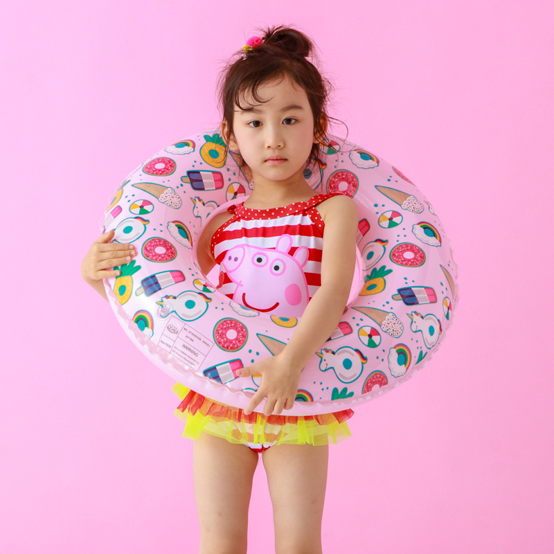 ins explosion 2019 new inflatable ice cream swimming ring adult ice cream lifebuoy thickened water ring