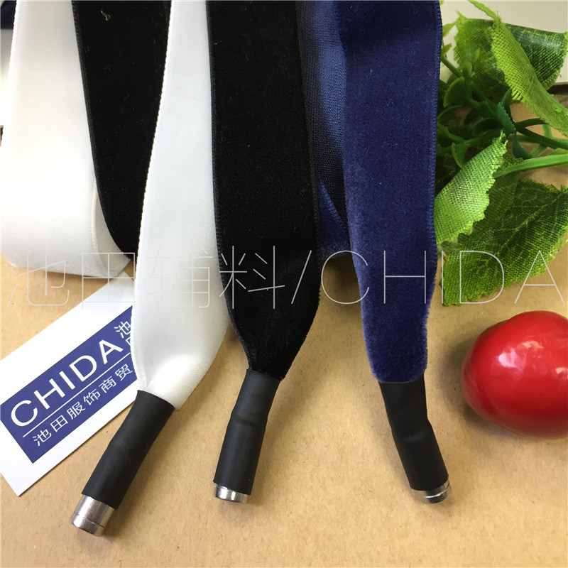 Korean version of the velvet wide bonnet fashion wide mao sheng single-sided velvet texture tide ribbon youth Wild 2 2cm width