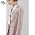 Lily Lily cửa hàng giảm giá chính thức 2020 quần áo nữ mùa thu Lily eo thon vừa vặn blazer 120119C2923 - Business Suit