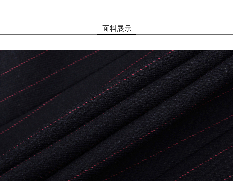 Lily2019春新款女装商务收腰版型,条纹图案,一粒扣条纹西装