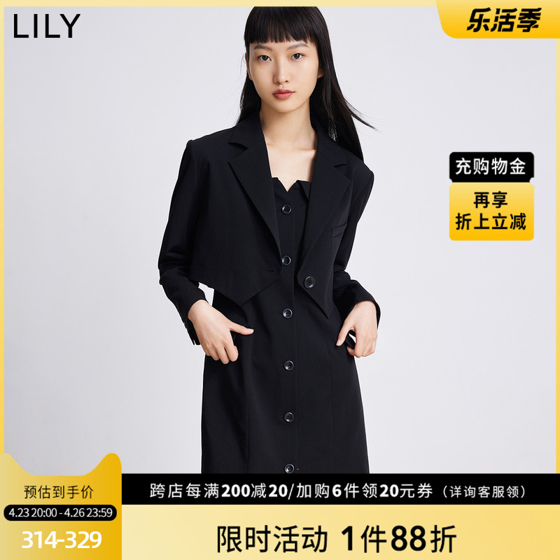 LILY2022 Spring new women's fashion Fashion Temperament Commute Design Sense A button to fix a short suit jacket