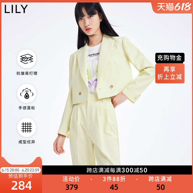 LILY2022 Summer New Women's Clothing Japan Import Comfort Anti-Crease Waltz Temperament Loose Short suit jacket