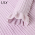 LILY2019 Winter New sọc Nửa cao cổ áo dệt kim dài tay rắn màu dưới Edsole Phụ nữ 119420B8328 