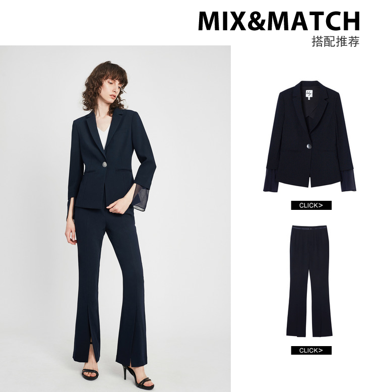 [Các ngôi sao có cùng đoạn vải nhập khẩu Hàn Quốc] Lily2018 thời trang mới OL chiến đấu để nhận được bộ đồ đi lại eo vest nữ công sở