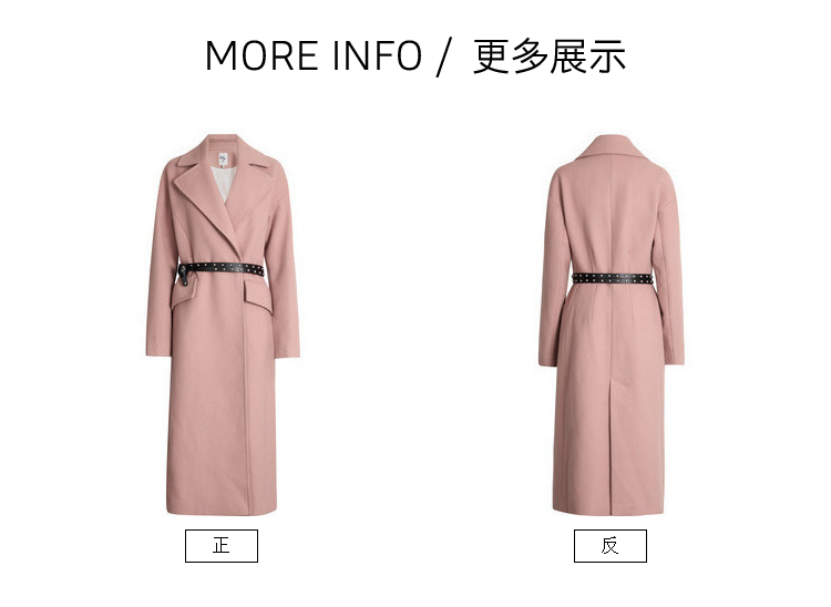 103Lily Winter New Women Màu áo liền thân Thắt lưng Eo dài Dài Áo len dài đến đầu gối áo dạ măng tô nữ đẹp