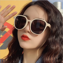 ins sunglasses female Korean version of the tide black round face sunglasses Harajuku street shot big face thin glasses 2019 net red models