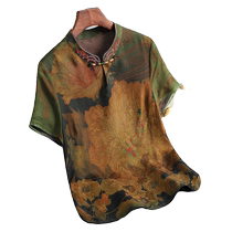 2024 new middle-aged and elderly mothers summer clothes Hangzhou heavy silk fragrant cloud yarn silk top short-sleeved mulberry silk shirt