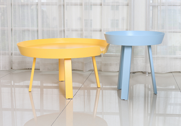 Bàn cà phê nhỏ tươi Bắc Âu đồ gỗ tro lá sen gỗ rắn bàn trà sáng tạo sofa nhỏ bên - Đồ nội thất thiết kế sofa đơn