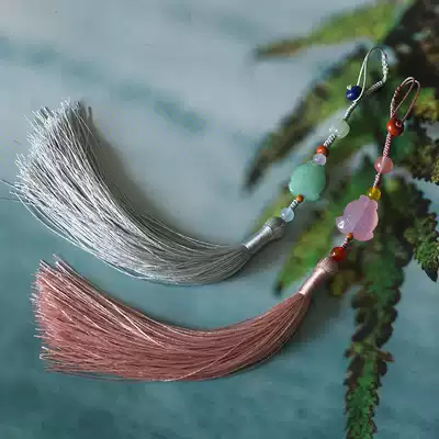 Dani original natural agate fish handmade tassel pendant cheongsam press bag hanging car pendant flute fan