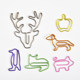Hot-selling Korean version of creative metal wallet decorative accessories cute shape paper clips colorful cartoon animal paper clips