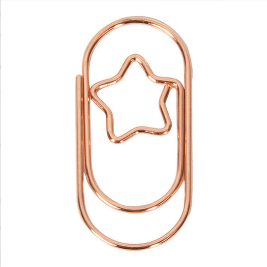 Creative cartoon cute metal paper clips for students high quality electroplated bookmark clips stationery paper clips