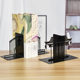 Chinese style metal bookends creative golden desktop file book organization and storage bookends