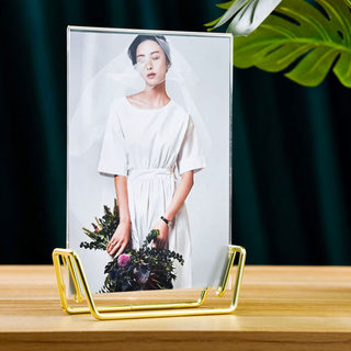 Minimalist Metal Iron Art Display Stand for Desktop Decoration, Price List Stand, Photo Frame Display Rack