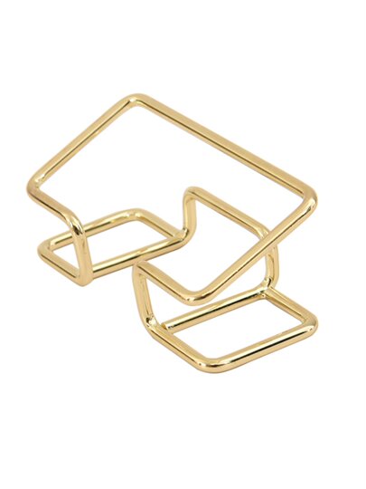 Simple line diameter business card holder, trendy office business card holder, signature box, metal electroplated iron hollow business card holder