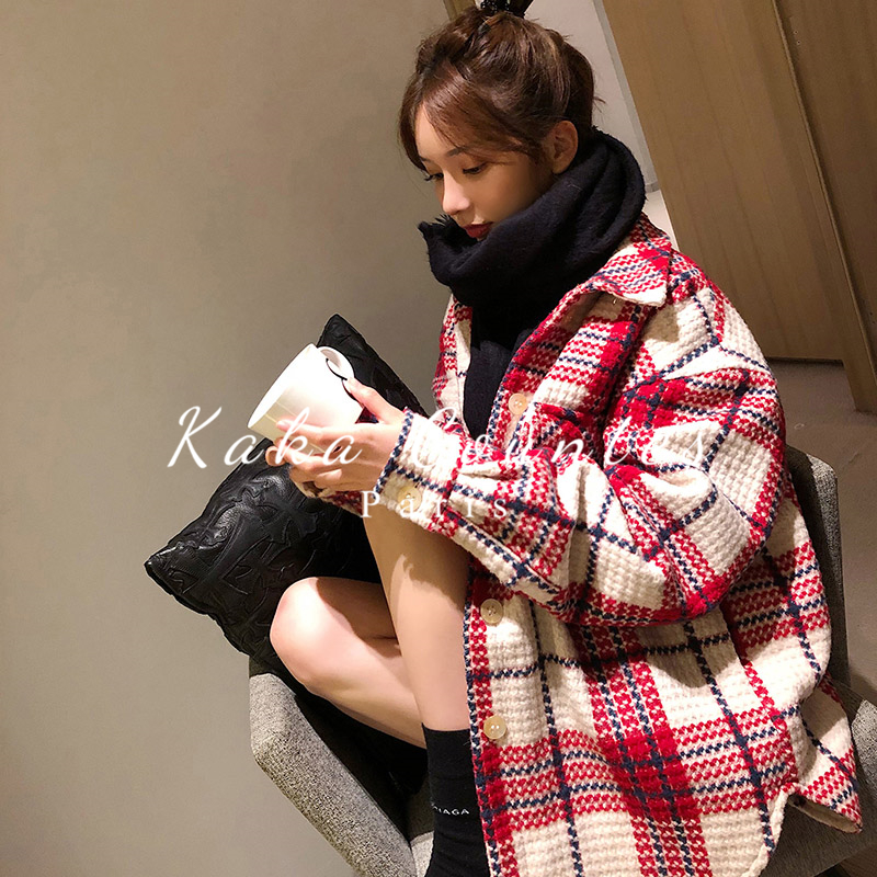 Sandro Moscoloni 2021 new hair clothes loose medium and long-term plate coat female