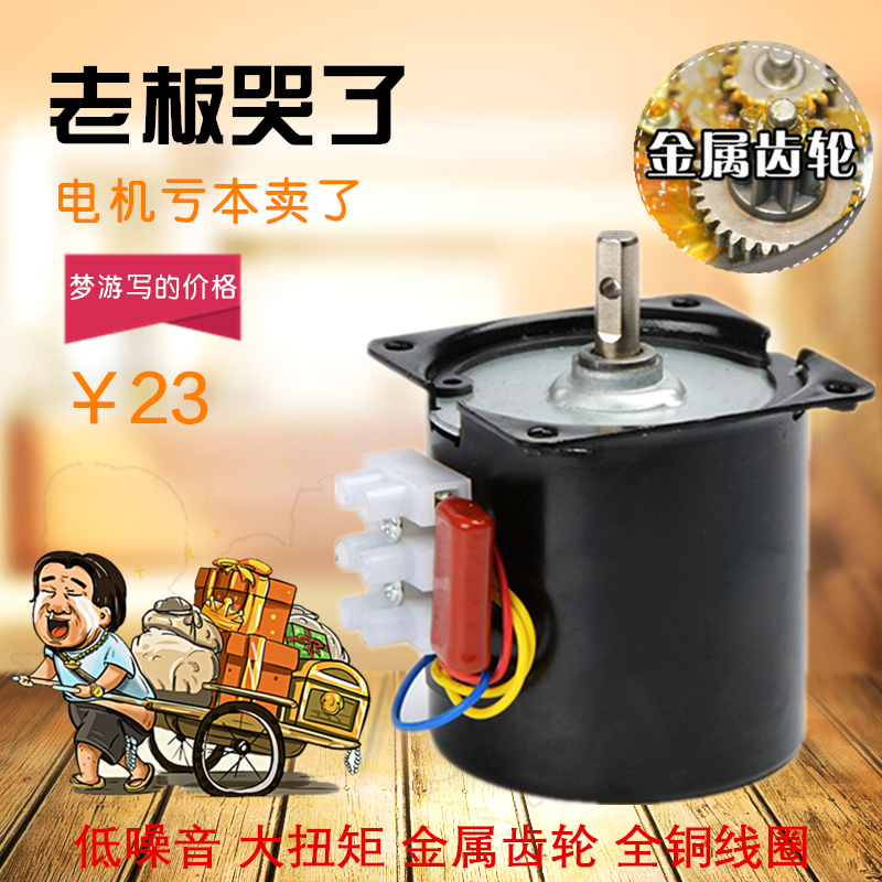 220V AC synchronous motor 14W gear slow motor 60KTYZ permanent magnet two - way motor