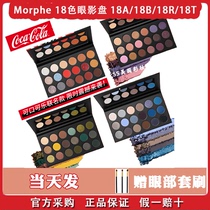 Morphe 18 Color Eyeshadow Disc Pearlescent Matte Earth Blue Caramel Vintage Novice COLA Coke Tray