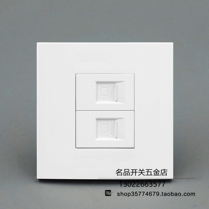 Type 86 Tariff-free Wire Double Network Panel Computer Socket Super Five Class RJ45 Panel Arbitrary Composition matching